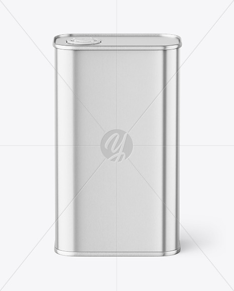 Metallic Square Tin Can Mockup