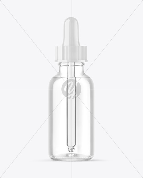 Clear Glass Dropper Bottle Mockup