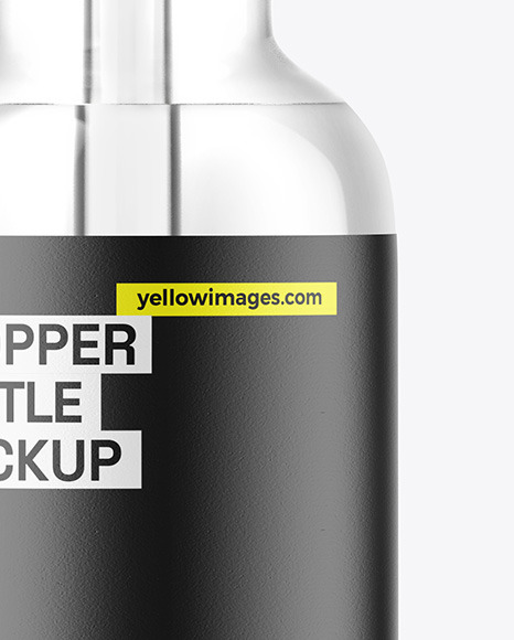 Clear Glass Dropper Bottle Mockup