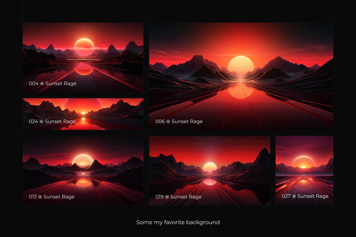 Sunset Rage ❊ Background Set