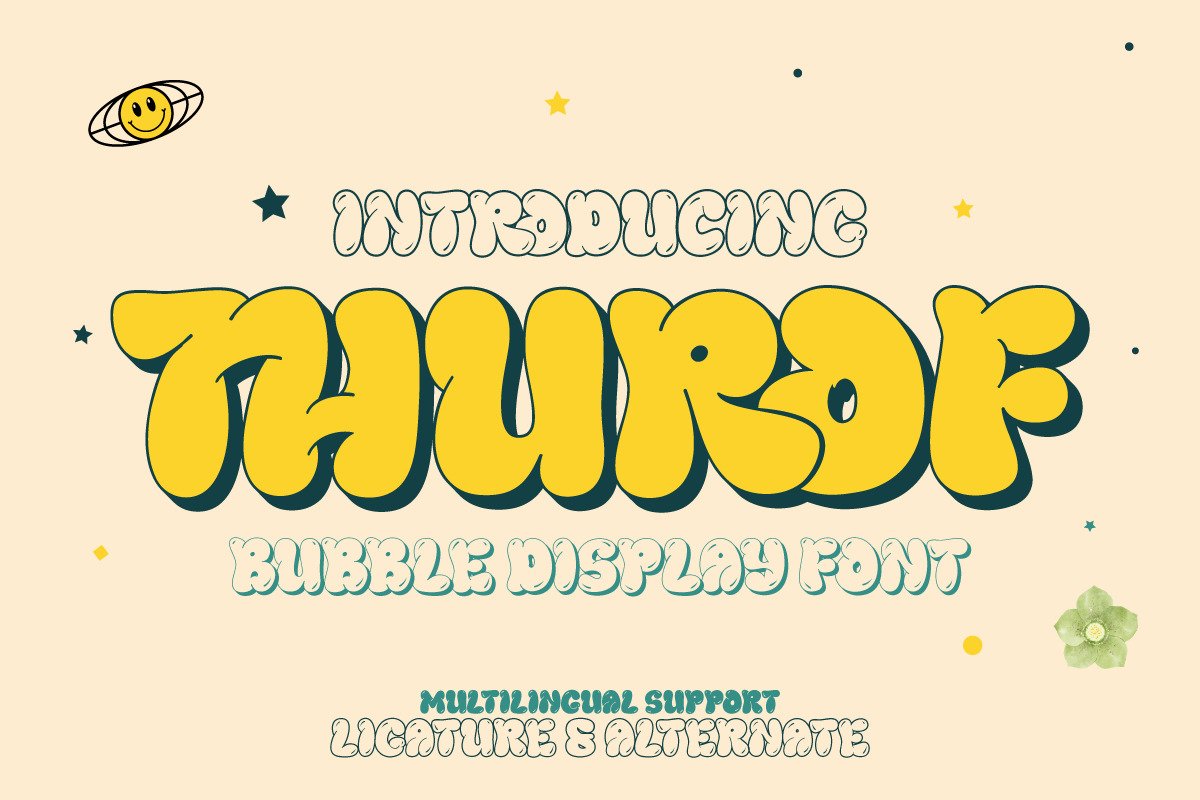 Thurof - Bubble Font Thurof - Bubble Font