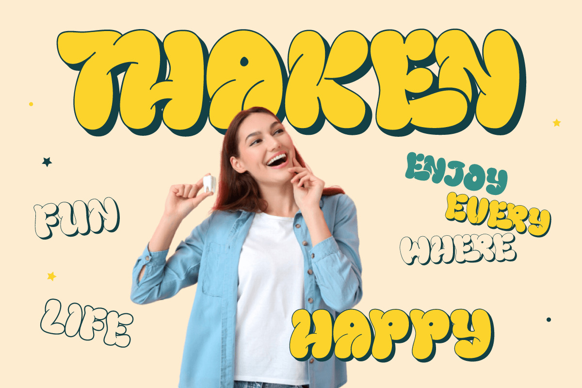Thurof - Bubble Font Thurof - Bubble Font