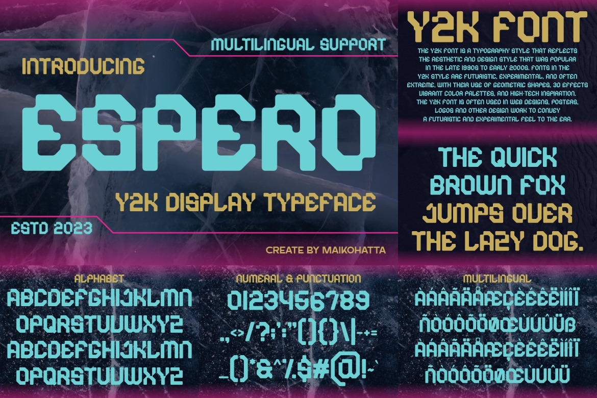 Modern Y2K Font Bundle