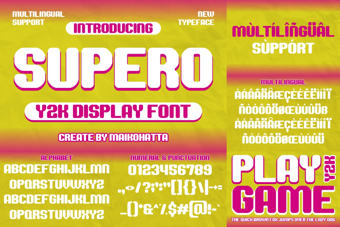 Modern Y2K Font Bundle Modern Y2K Font Bundle