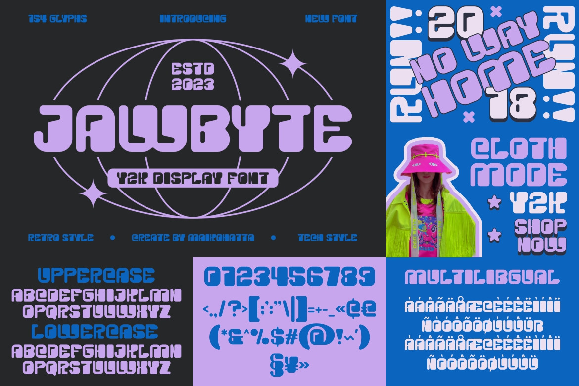 Modern Y2K Font Bundle Modern Y2K Font Bundle