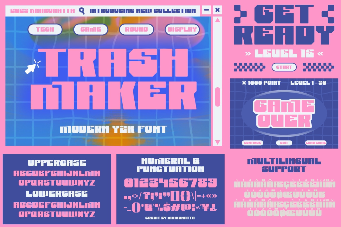 Modern Y2K Font Bundle Modern Y2K Font Bundle
