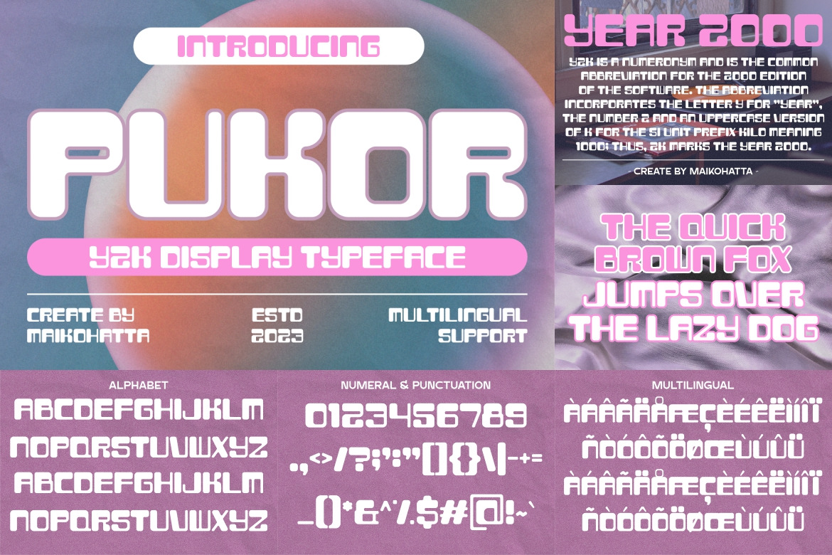 Modern Y2K Font Bundle