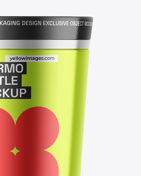 Metallic Thermo Bottle Mockup