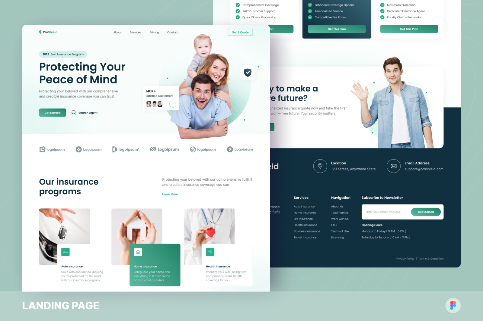 ProShield - Insurance Landing Page