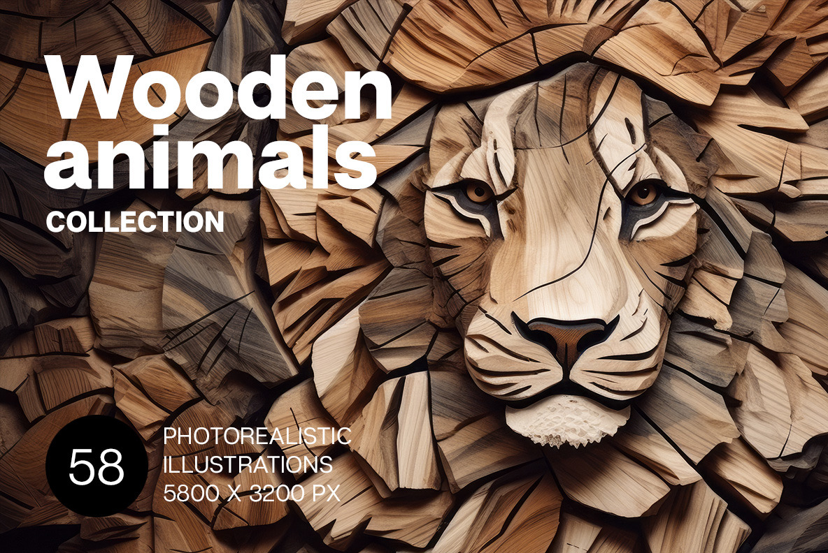 Wooden animals Wooden animals