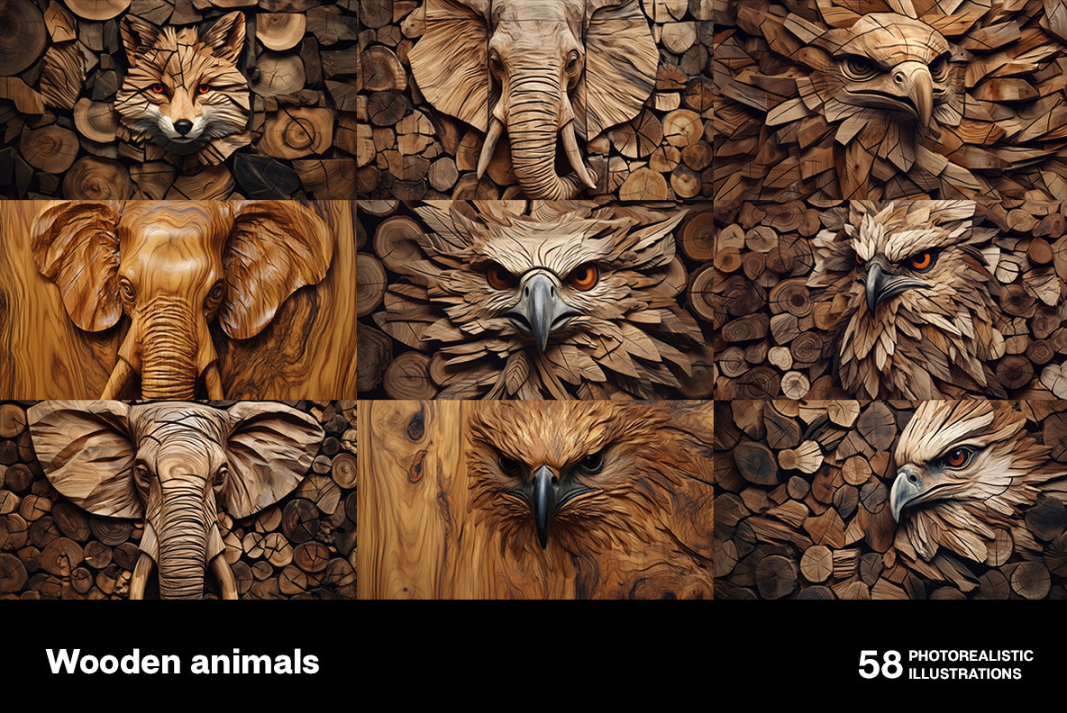 Wooden animals