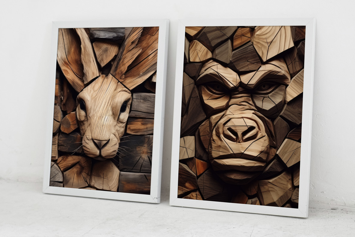 Wooden animals Wooden animals