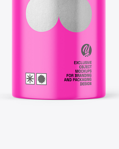 Glossy Cosmetic Bottle with Pump Mockup