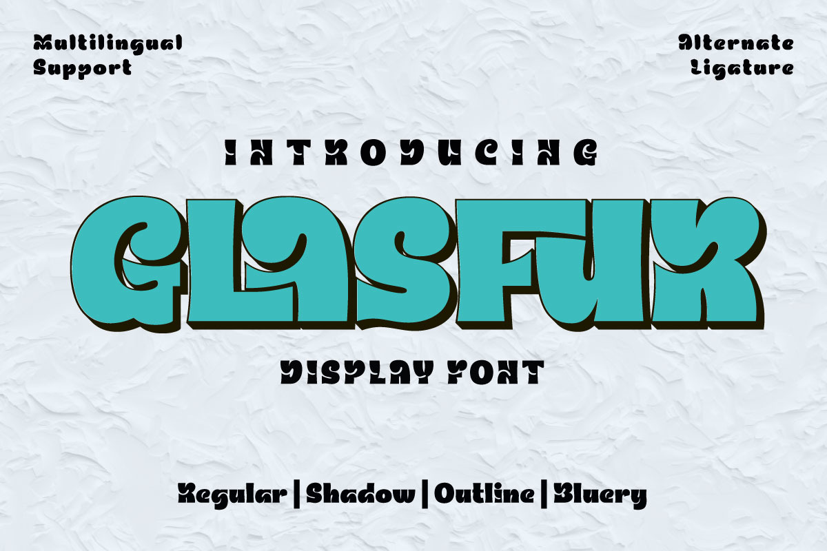 Glasfur - Bubble Display Font Glasfur - Bubble Display Font