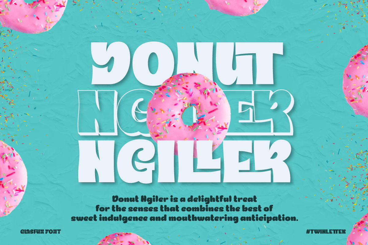 Glasfur - Bubble Display Font Glasfur - Bubble Display Font