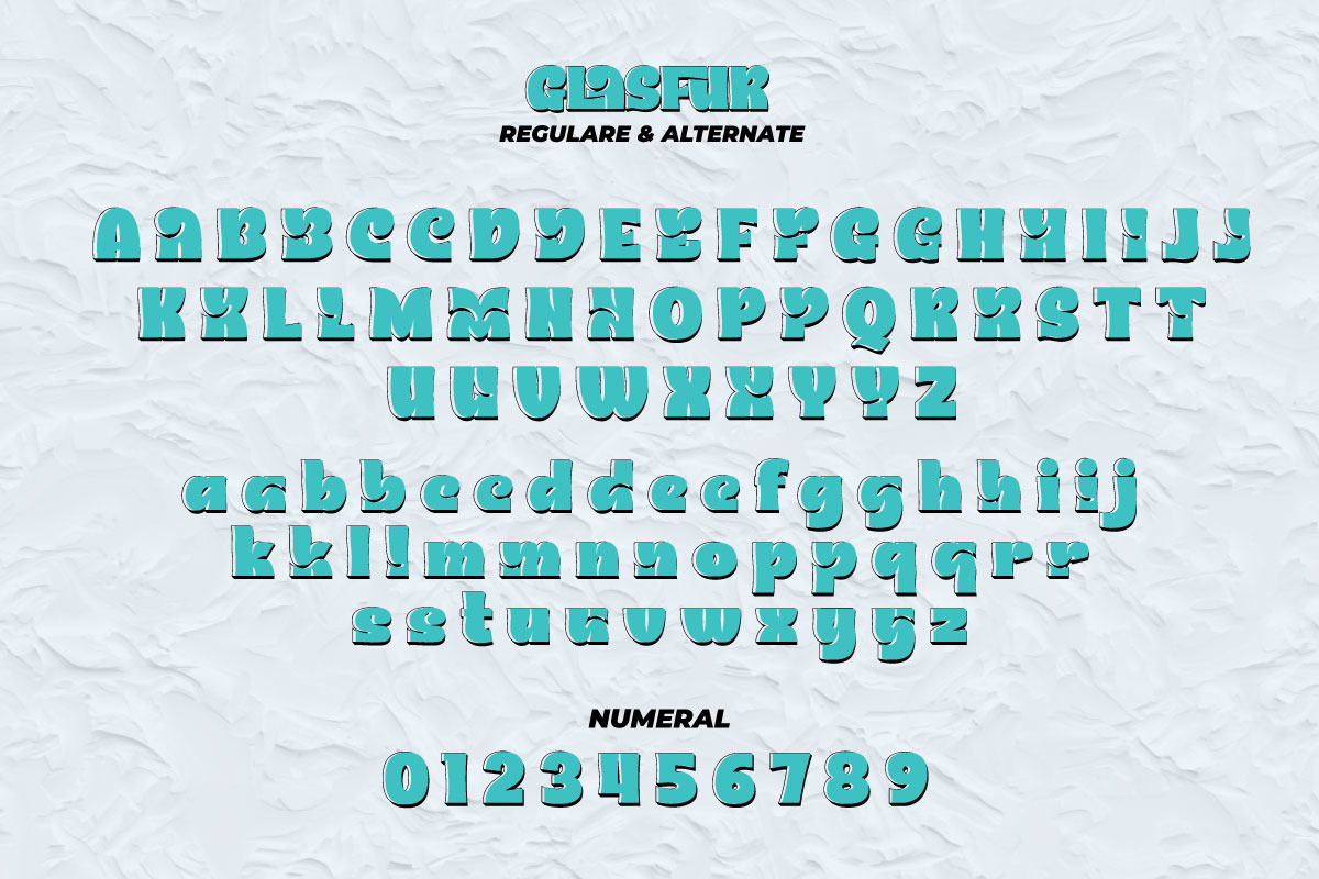Glasfur - Bubble Display Font Glasfur - Bubble Display Font