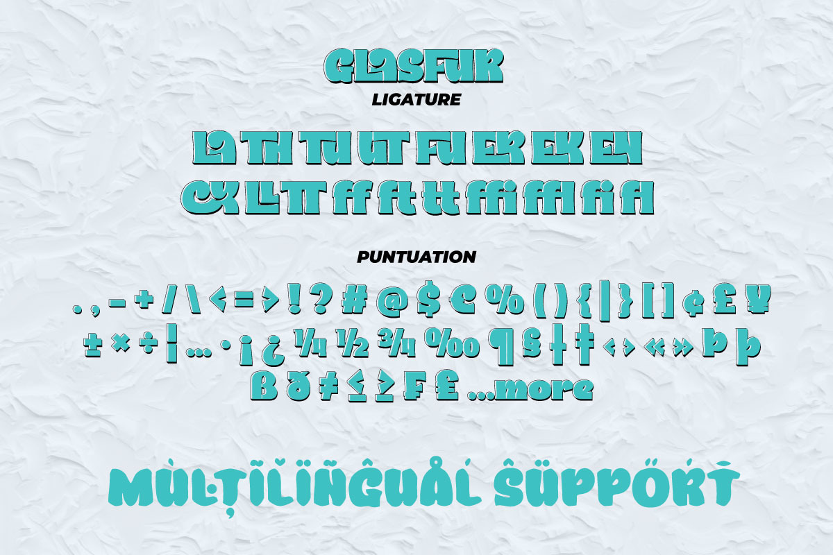 Glasfur - Bubble Display Font Glasfur - Bubble Display Font