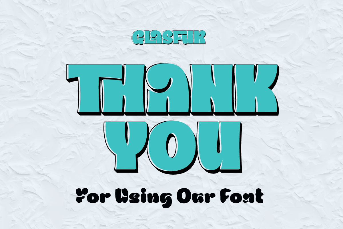 Glasfur - Bubble Display Font Glasfur - Bubble Display Font
