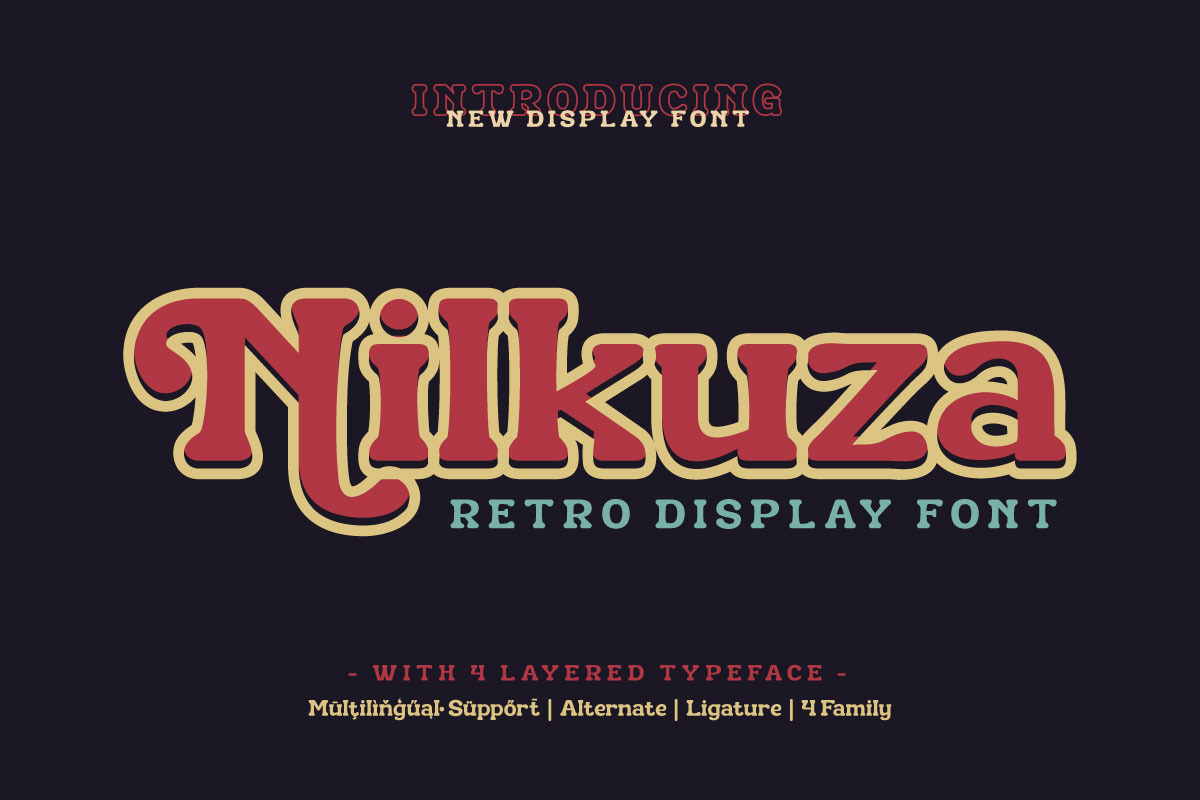 Nilkuza - Retro Display Font