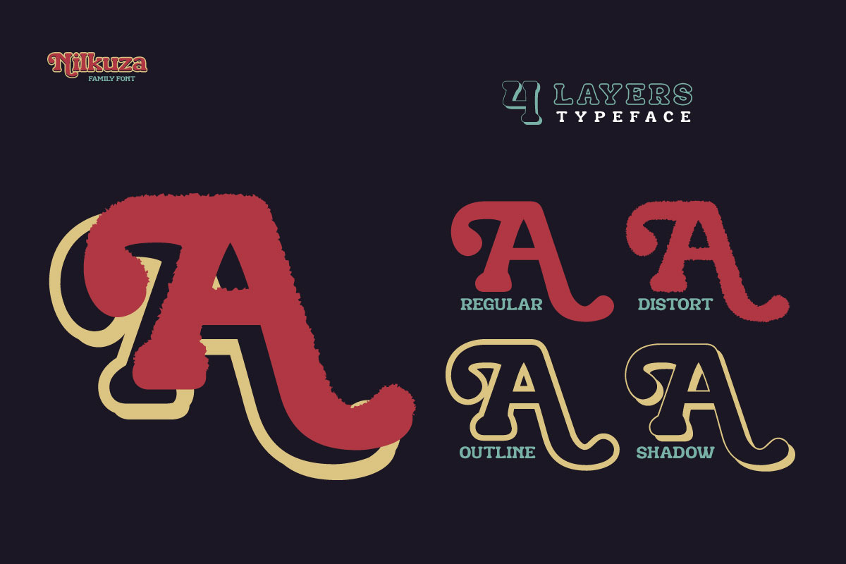 Nilkuza - Retro Display Font