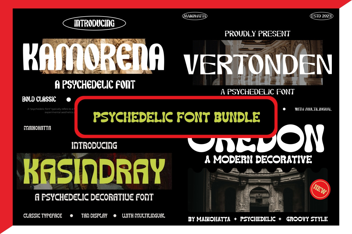 Psychedelic Font Bundle