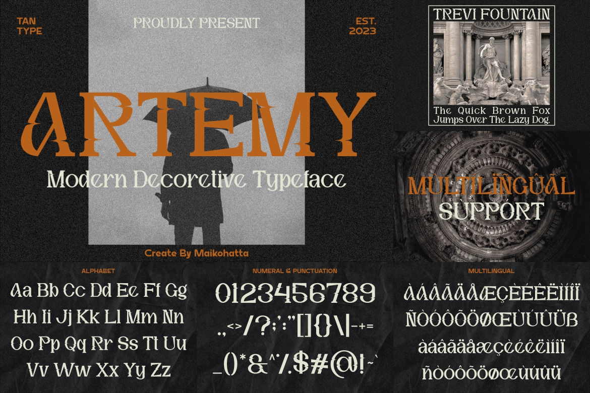Modern Decorative Psychedelic Font Bundle Modern Decorative Psychedelic Font Bundle