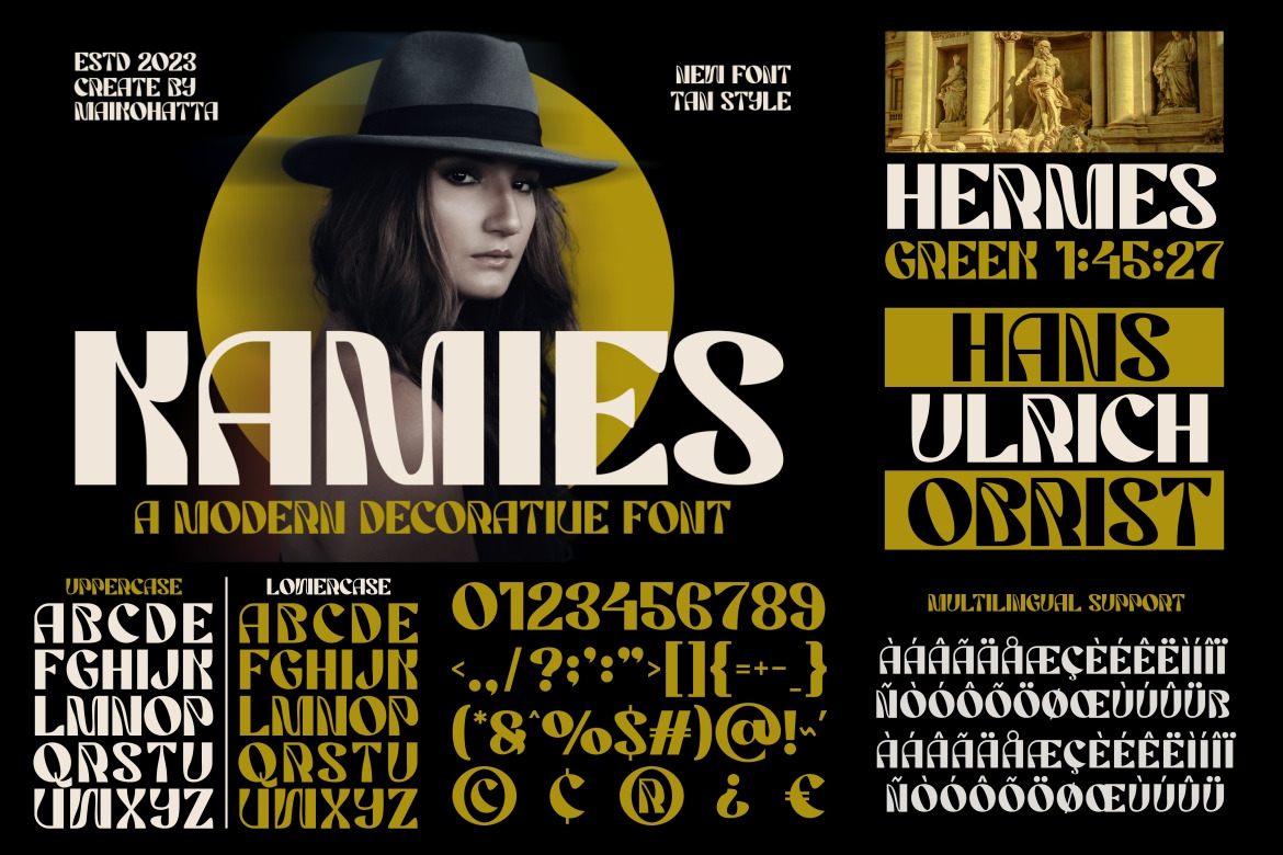 Modern Decorative Psychedelic Font Bundle Modern Decorative Psychedelic Font Bundle
