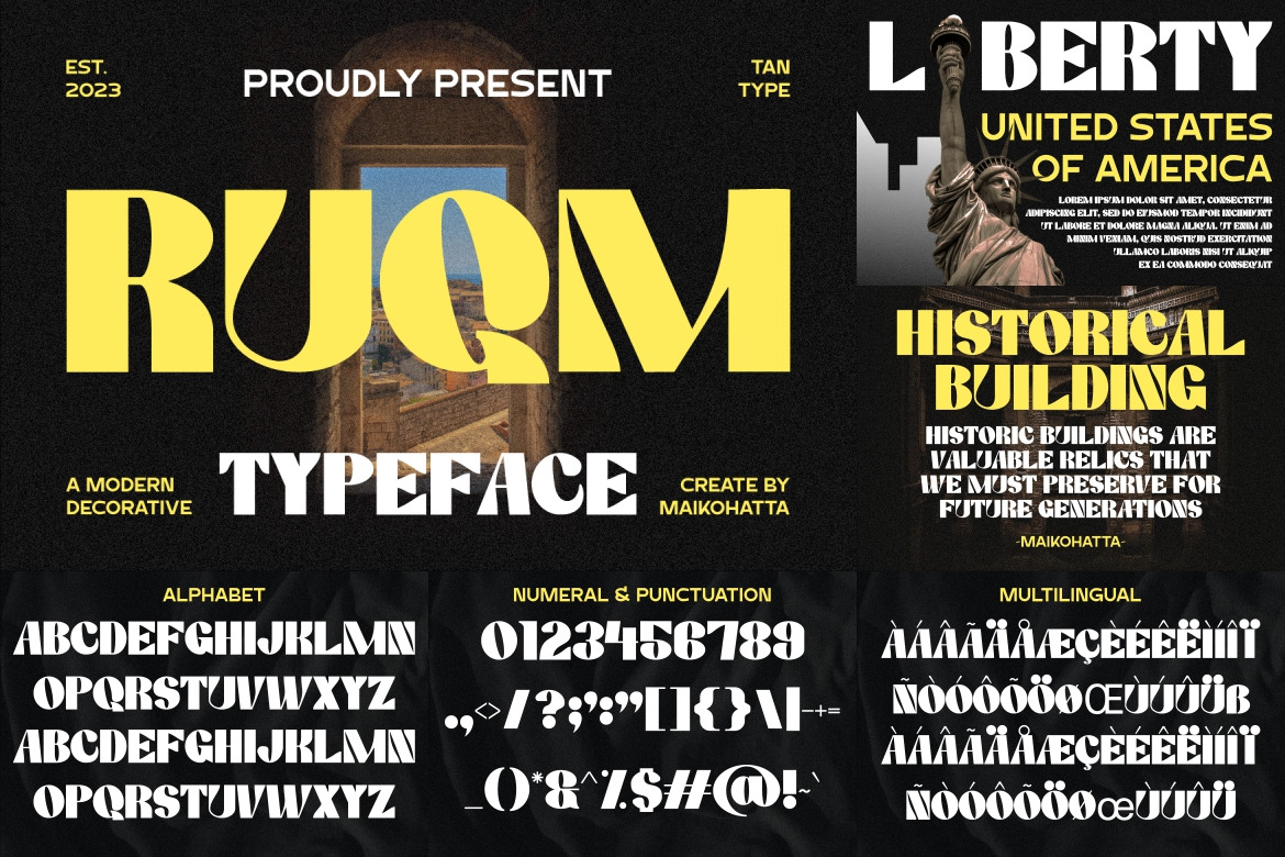 Modern Decorative Psychedelic Font Bundle Modern Decorative Psychedelic Font Bundle