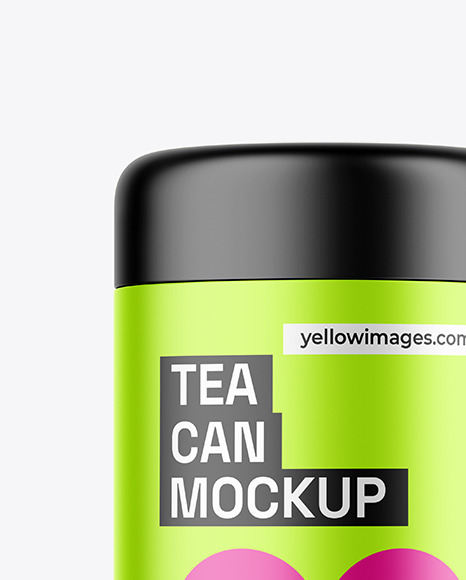 Metallic Tea Tin Can Mockup