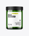 Glossy Green Jar Mockup