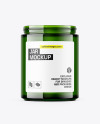 Glossy Green Jar Mockup