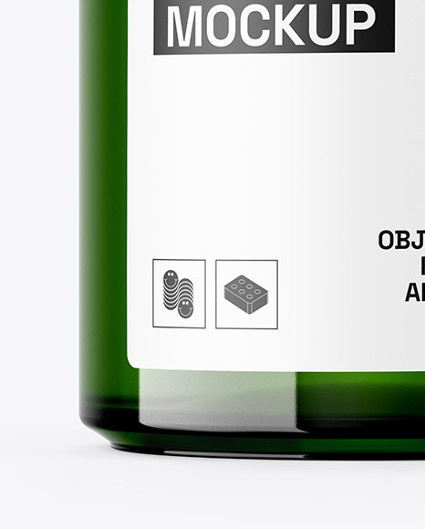 Glossy Green Jar Mockup