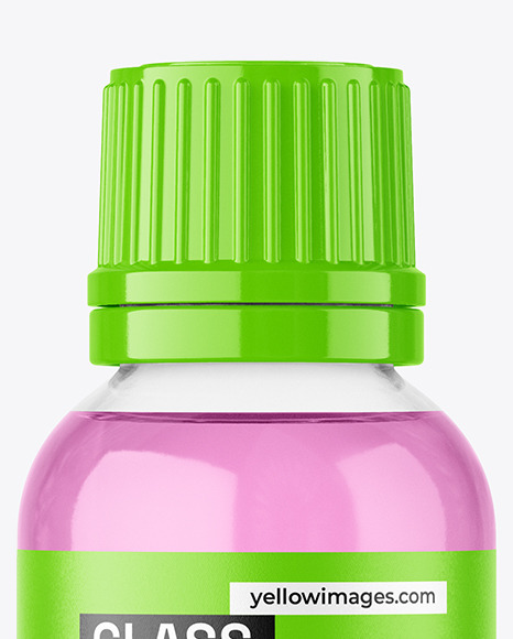 30ml Clear Glass Bottle Mockup
