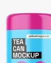 Glossy Tea Tin Can Mockup