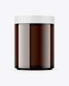 Glossy Dark Amber Jar Mockup