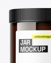 Glossy Dark Amber Jar Mockup