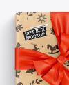 Kraft Gift Box Mockup