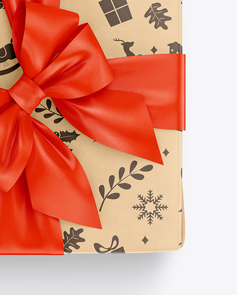 Kraft Gift Box Mockup