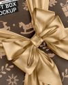 Kraft Gift Box with Metallic Tape Mockup