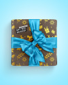 Kraft Gift Box with Metallic Tape Mockup