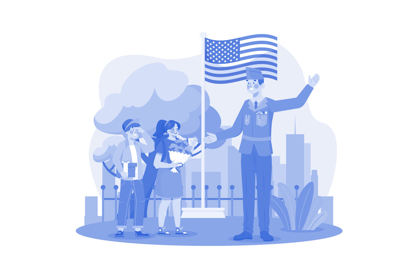 M665_Happy Veterans Day Illustration Pack