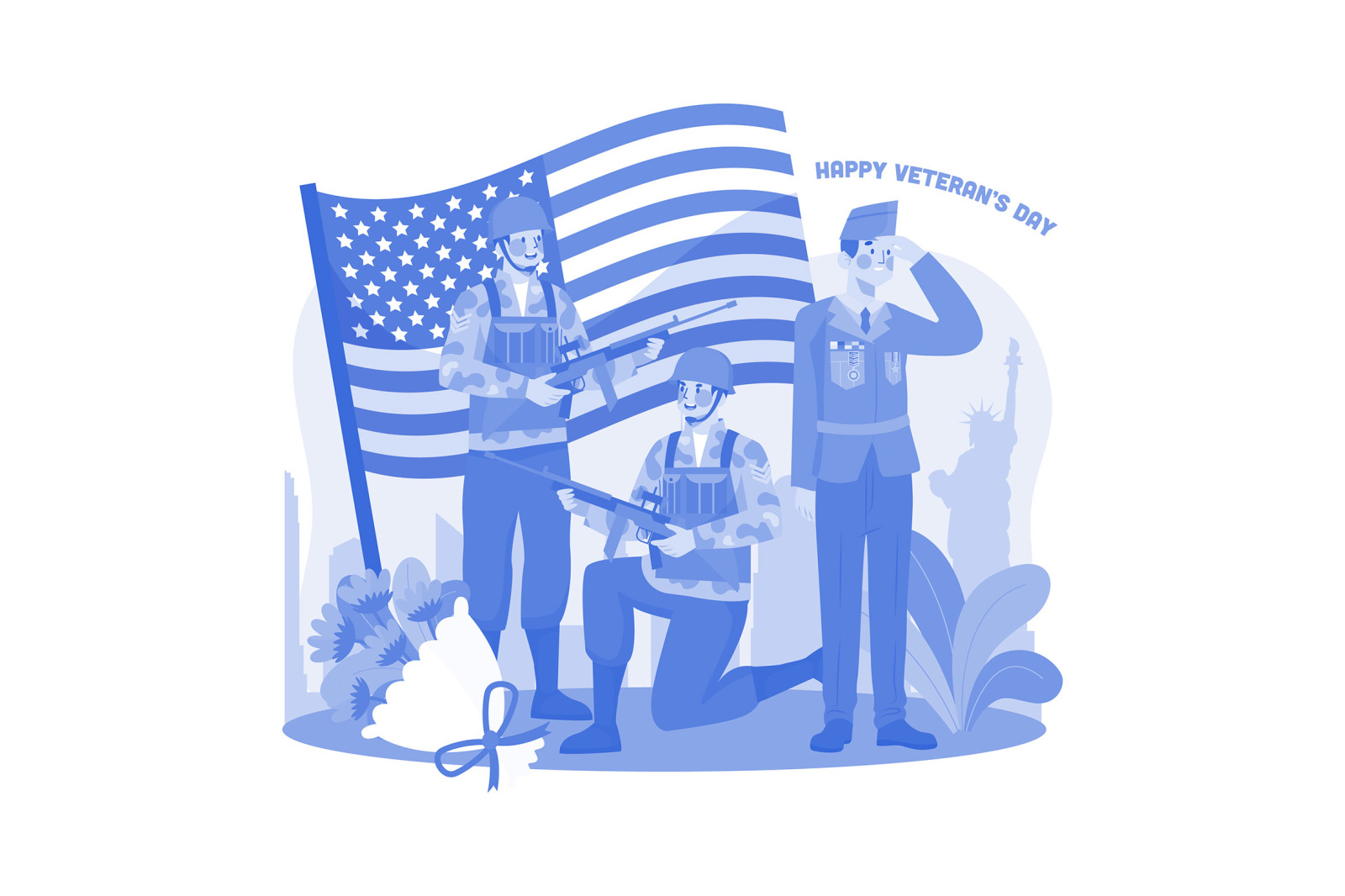 M665_Happy Veterans Day Illustration Pack