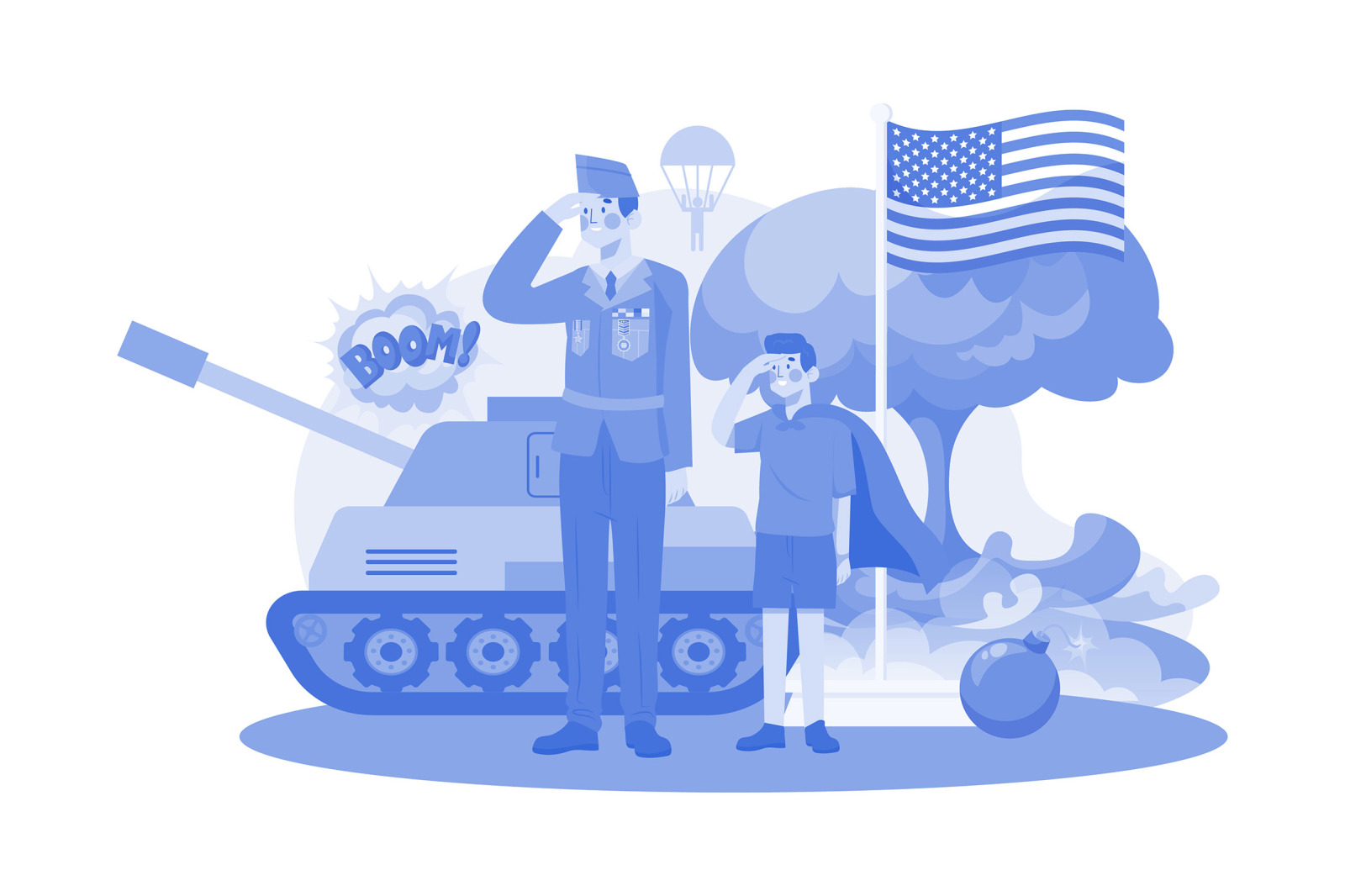 M665_Happy Veterans Day Illustration Pack