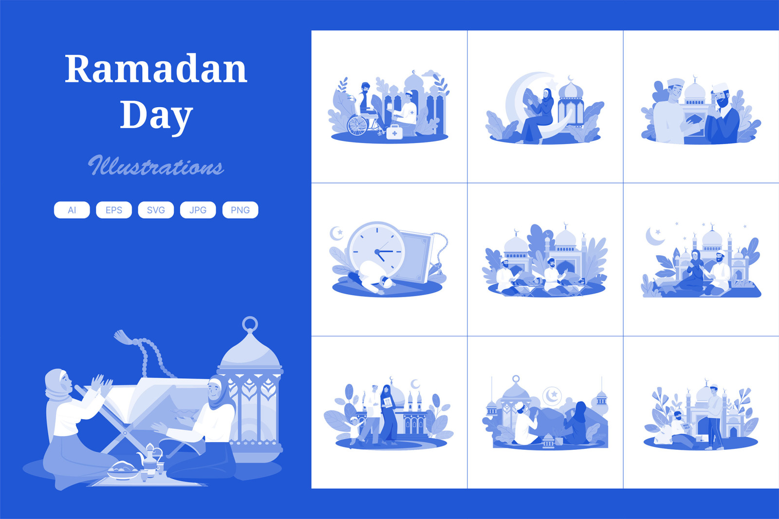 M662_Ramadan Day Illustration Pack M662_Ramadan Day Illustration Pack
