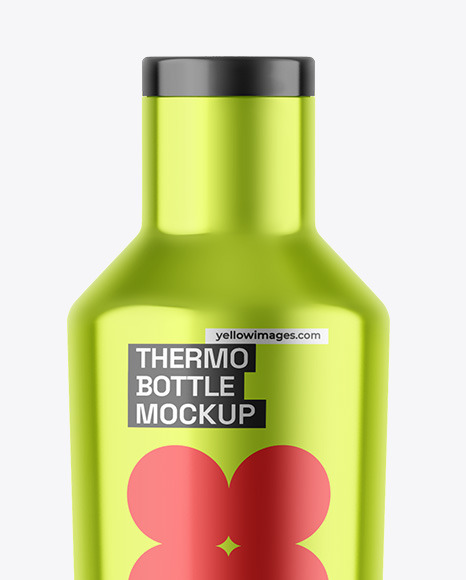 Metallic Thermo Bottle Mockup