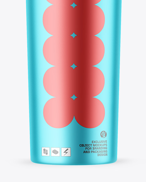 Matte Metallic Thermo Bottle Mockup