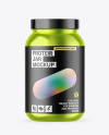 Metallic Protein Jar Mockup Metallic Protein Jar Mockup
