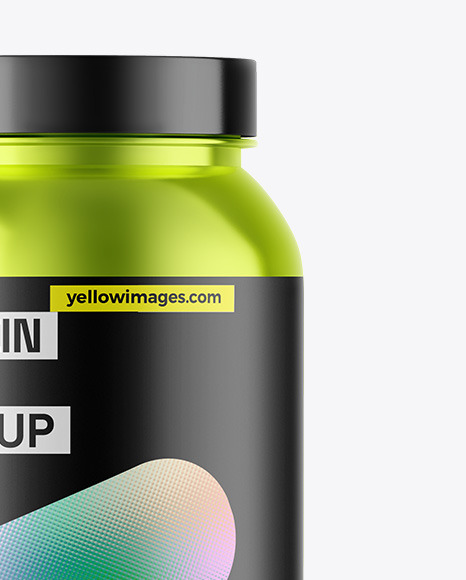 Metallic Protein Jar Mockup Metallic Protein Jar Mockup