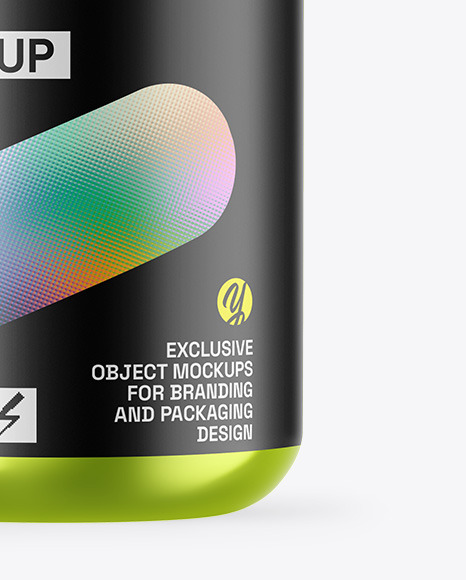 Metallic Protein Jar Mockup Metallic Protein Jar Mockup
