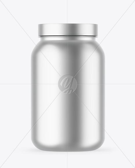 Matte Metallic Protein Jar Mockup Matte Metallic Protein Jar Mockup